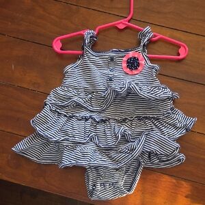 Striped Ruffle Baby Dress